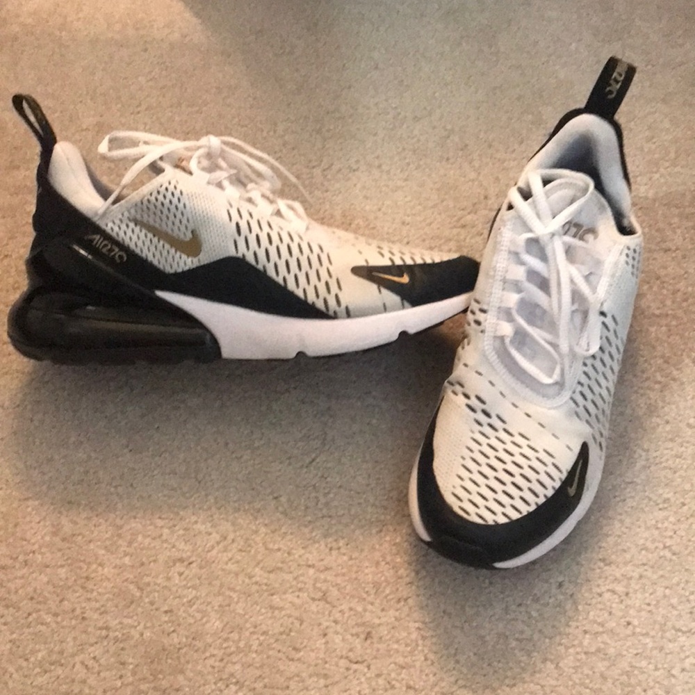 Mens White and Black Nike Shoes size 8
